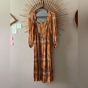 “In loom” brand size medium midi, flowy, boho dress